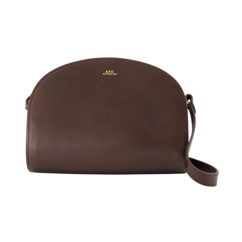 A.p.c. Women's Brown Cross Body Bags, One Size, Demi Lune Crossbody