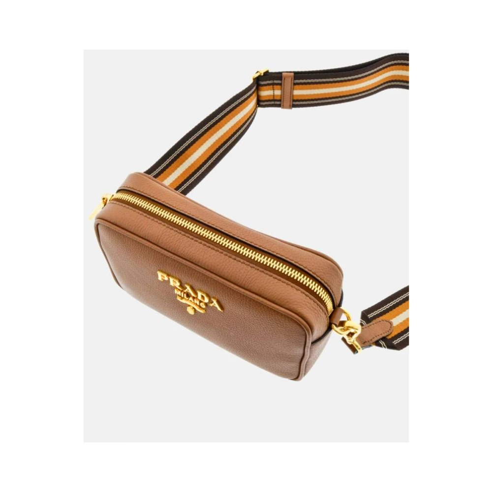 Prada Mini Camel Phenix Leren Tas Brown Dames