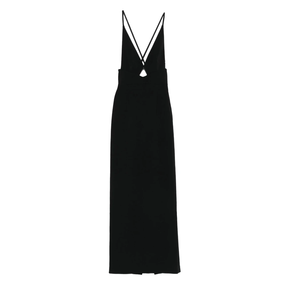 Schwarzes Maxikleid mit überkreuzten Trägern - Solace London - Modalova