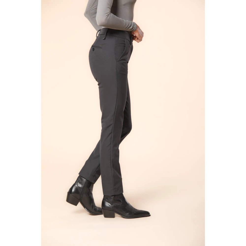 Mason's Slim Fit Chino Broek Donkergrijs Gray Dames