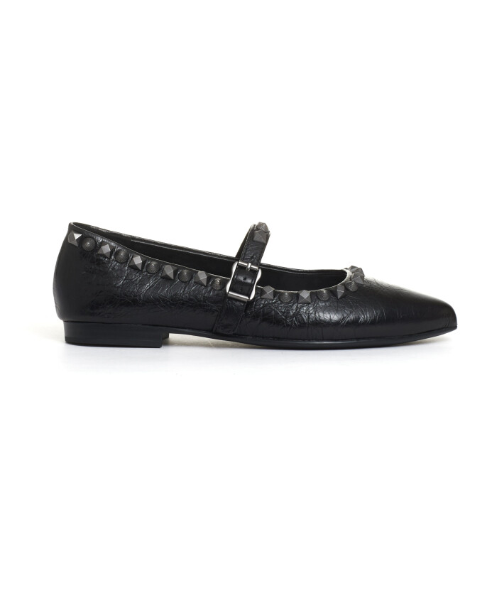 zwarte-leren-ballerinas-met-studs