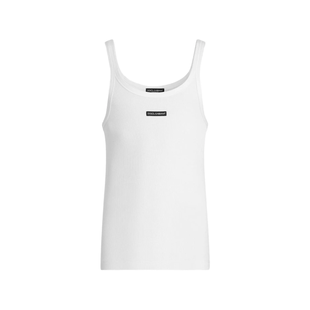 Dolce & Gabbana T-Shirts And Polos - Male - Sleeveless Tops - White - M - Tops