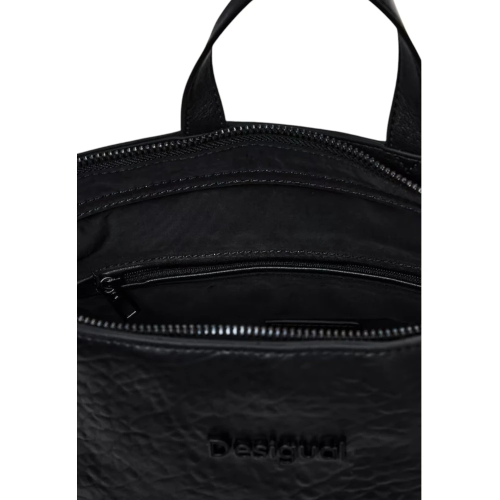 Desigual Gestructureerde Zwarte Handtas Lente Zomer Vrouwen Black Dames