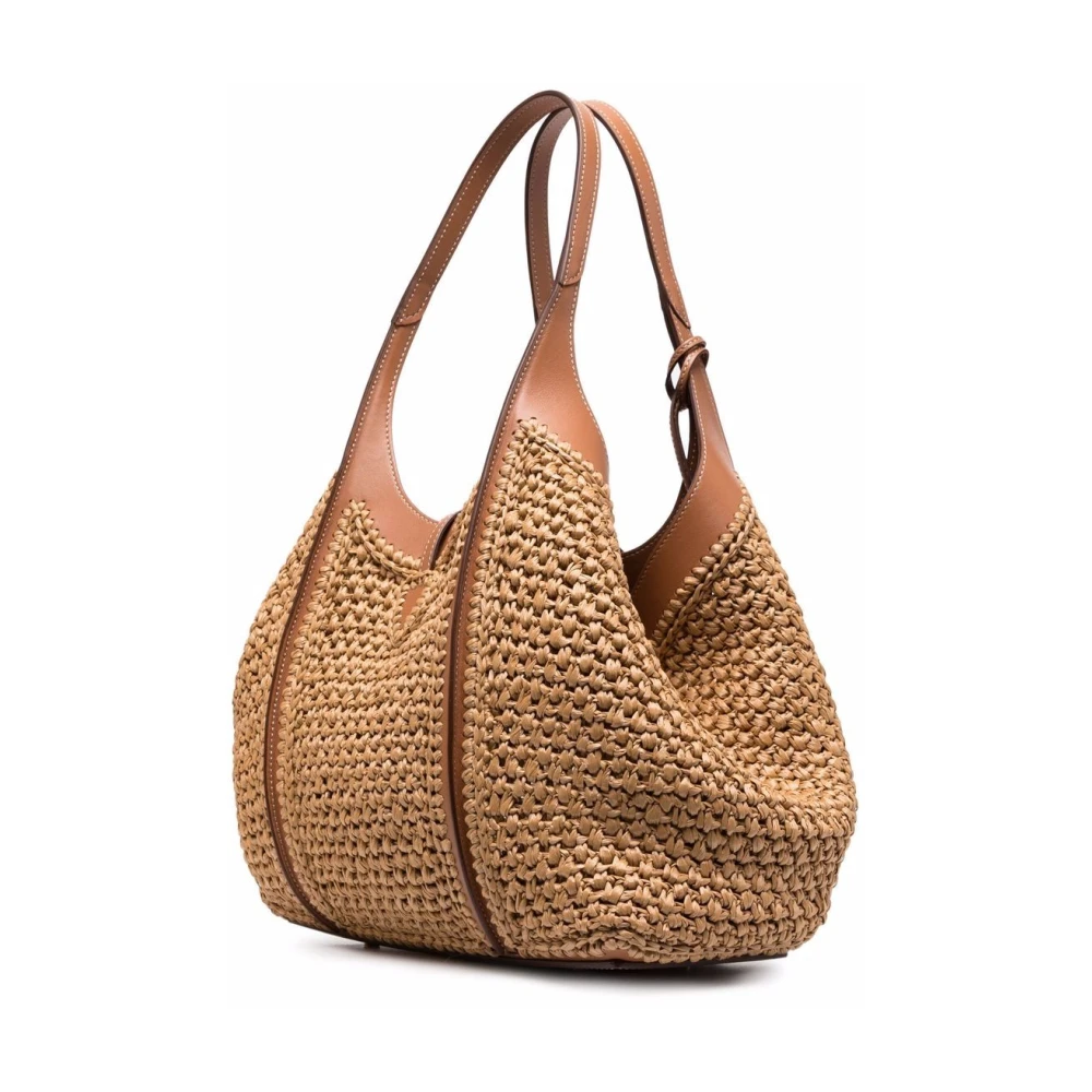 TOD'S Gehaakte Winkel Tassen Hanger Medium Beige Dames