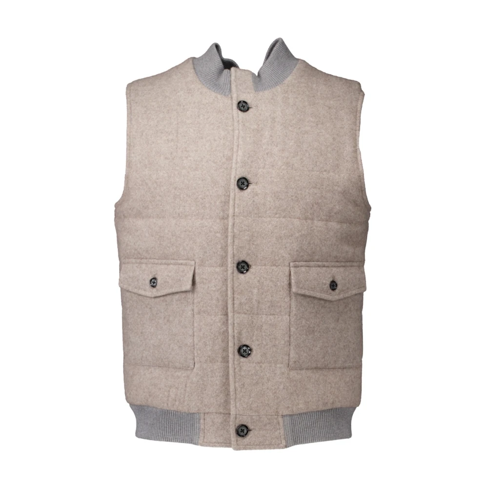 Gentiluomo Bodywarmers in zandkleur Brown Heren