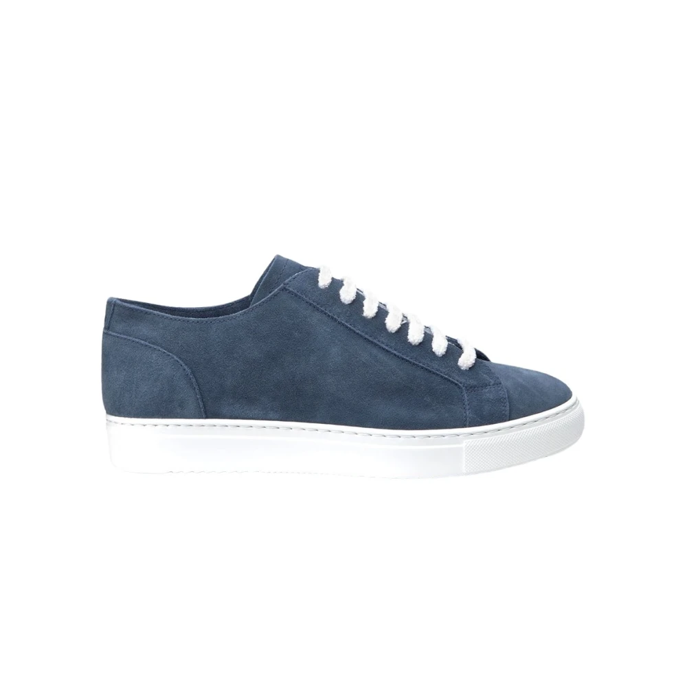 Doucal’s Eric Sneaker Suede Wash Heren Schoenen Blauw