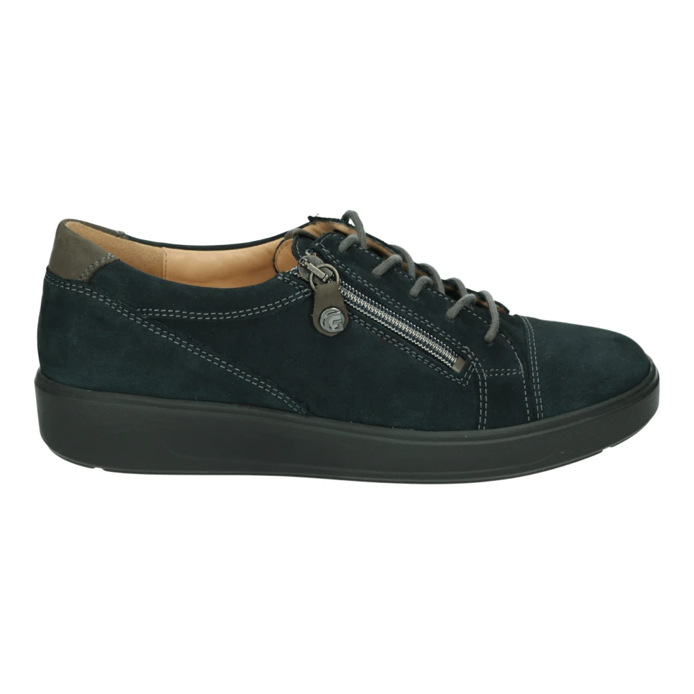 Ganter Blauwe Nubuck Lage Sportschoenen Dames Schoenen