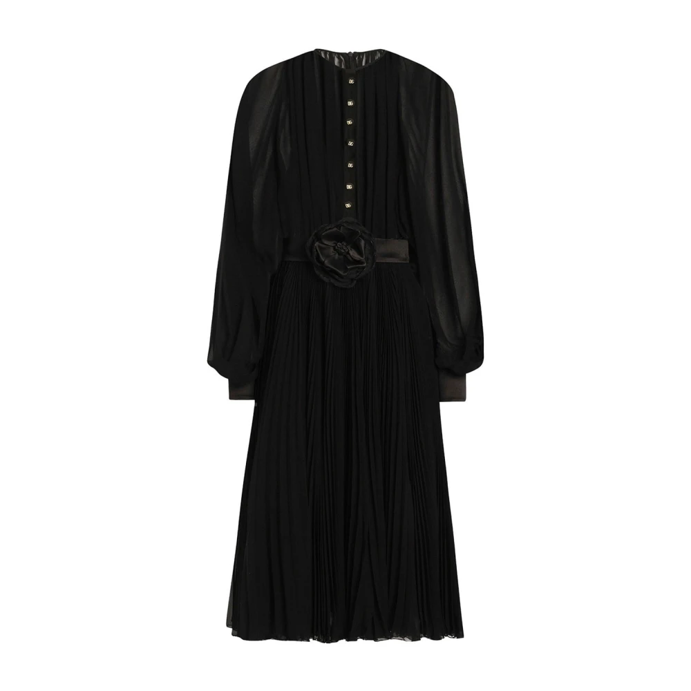 Dolce & Gabbana Women's Black Midi Dresses,, Elegant Dress For Small