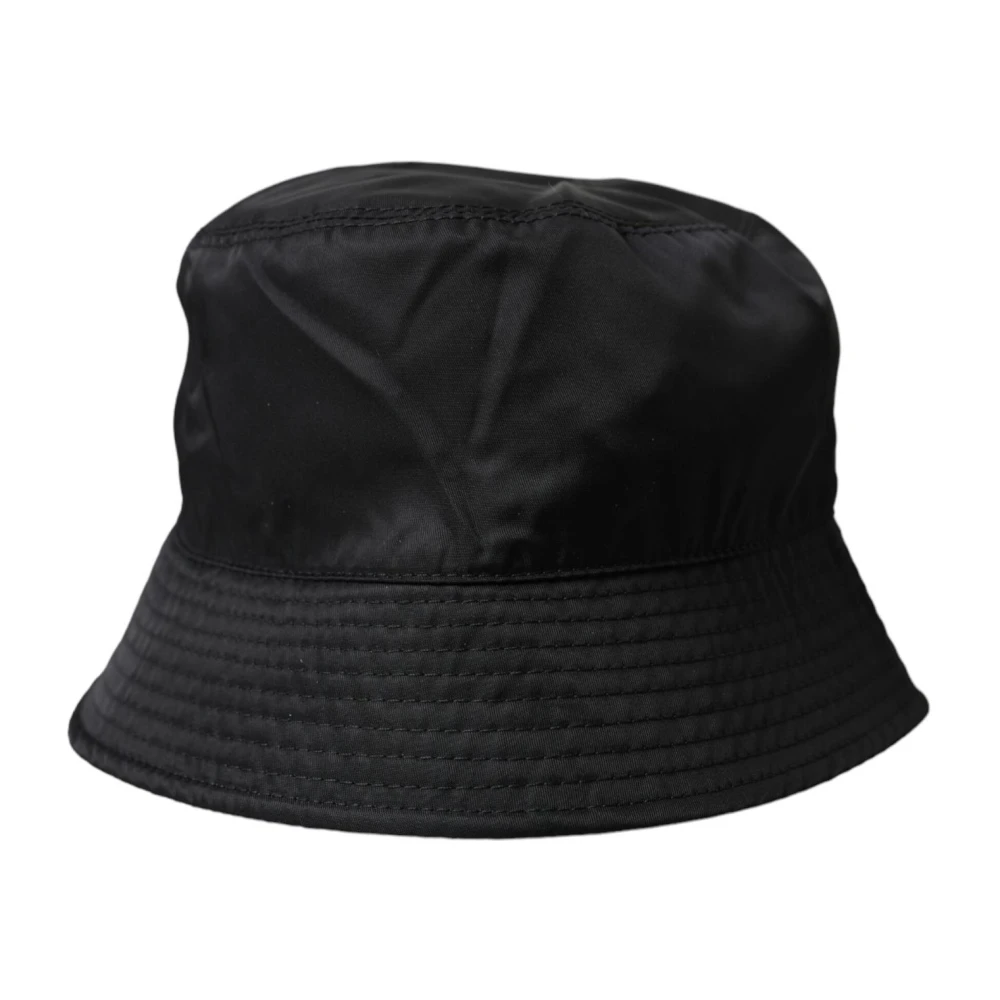 Dolce & Gabbana Men's Black Accessories, One Size, Stylish Wide Brim Bucket Hat