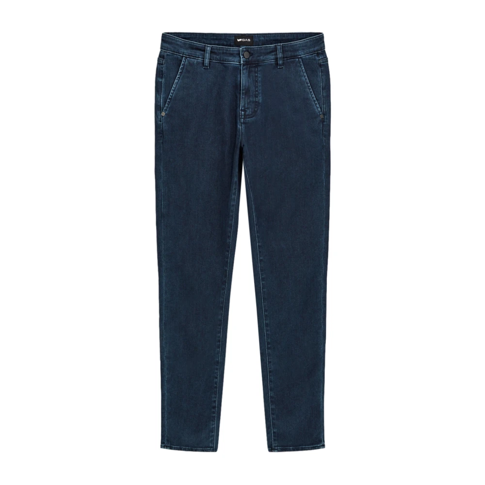 Gas Men's Blue Sax Zip Chino - Slim Fit Jeans - W32 - Jeans