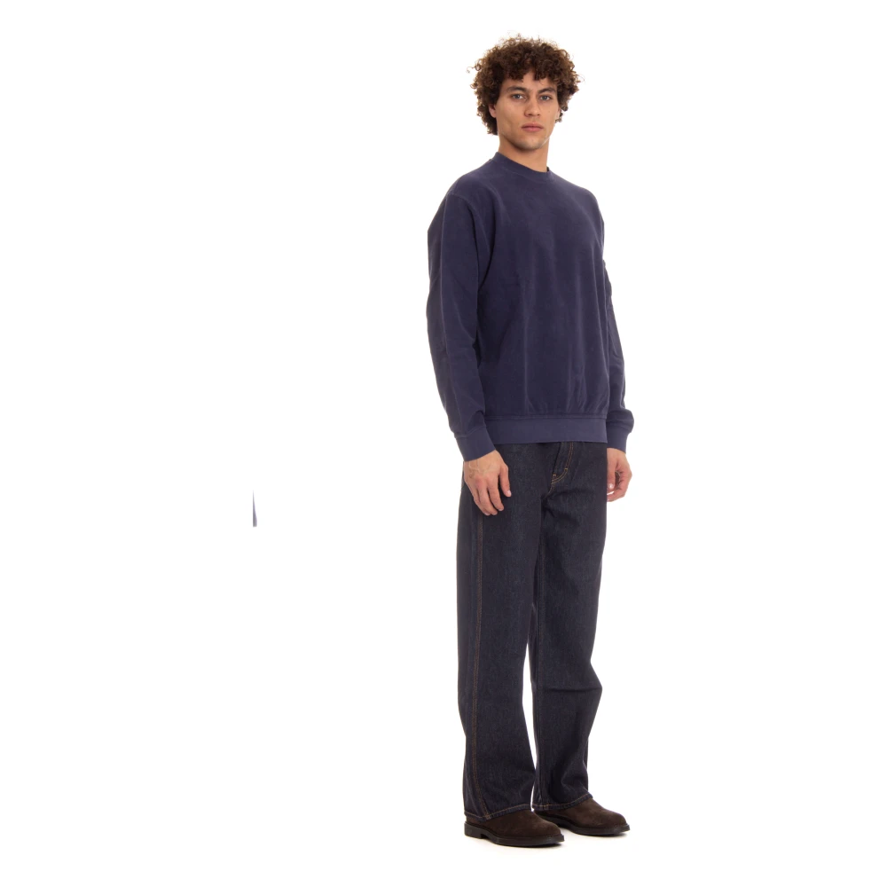 C.P. Company Unieke Crewneck Sweater met Stijlvolle Details Blue Heren