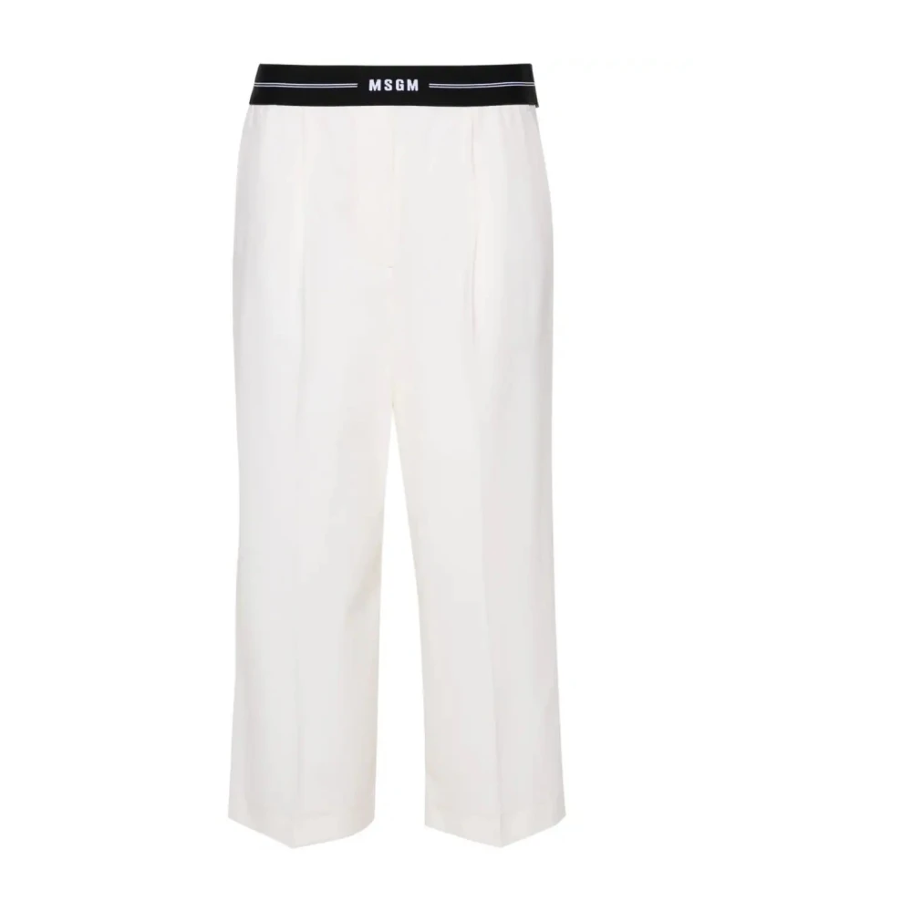 Trousers > Cropped Trousers - - Msgm - Modalova