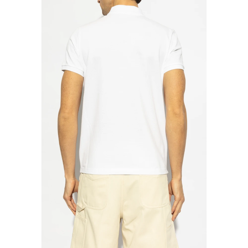 Moncler Katoenen polo met logopatch White Heren