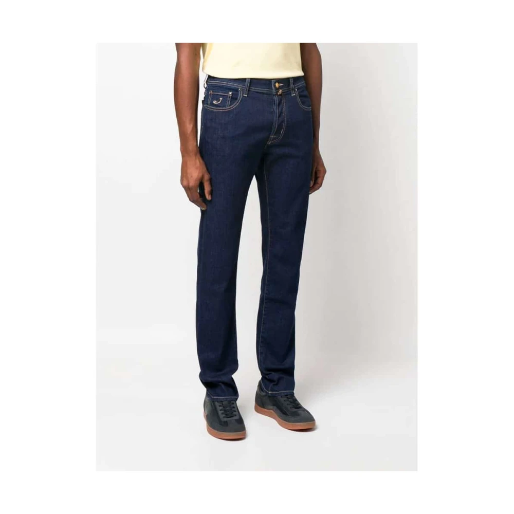 Jacob Cohën Slim Fit Jeans met Patch Detail Blue Heren