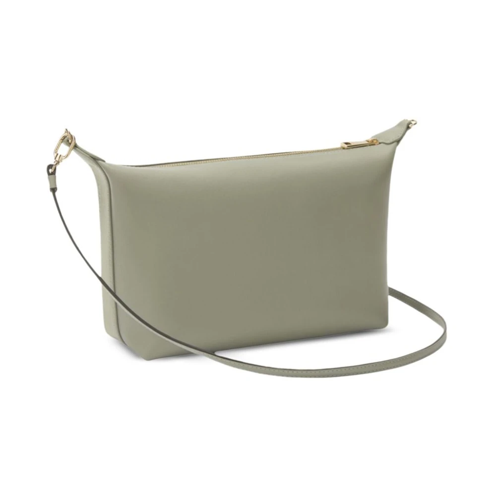 Furla Groene Leren Schoudertas met Rits Green Dames