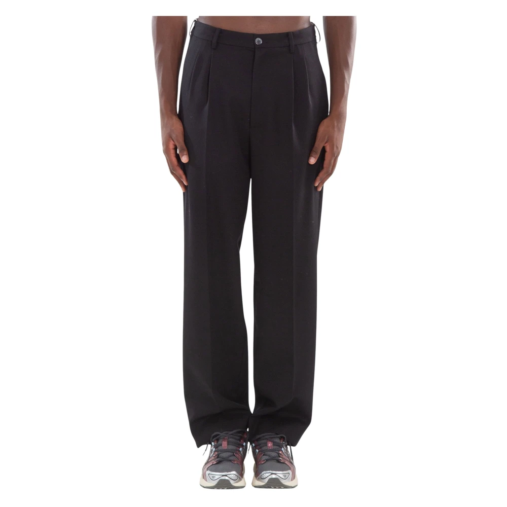 Magliano Geplooide Broek met Zijrits Black Heren