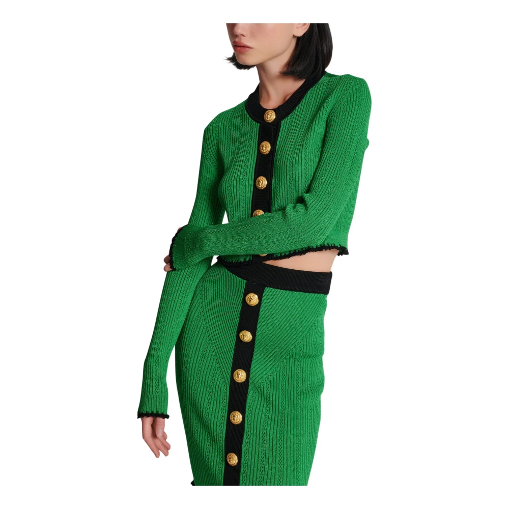Balmain Gebreide vest Green Dames