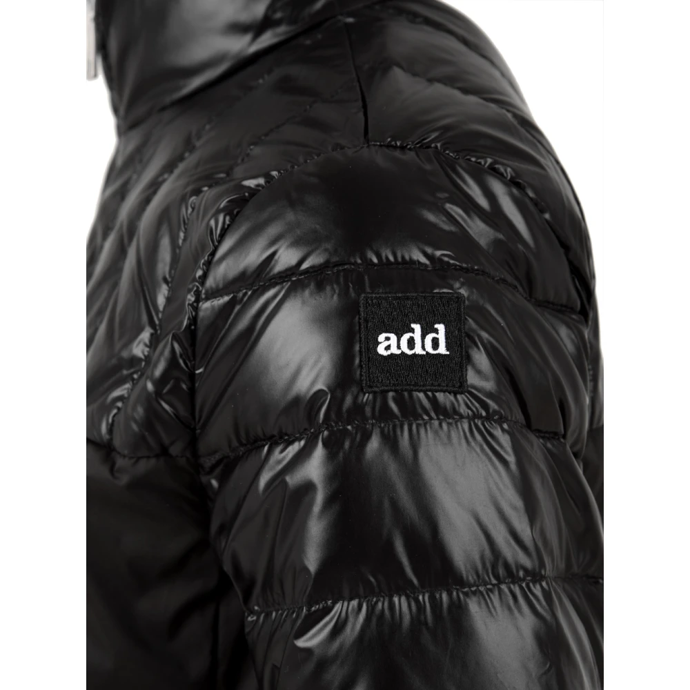 add Zwarte jas met ritssluiting en verstelbare taille Black Dames