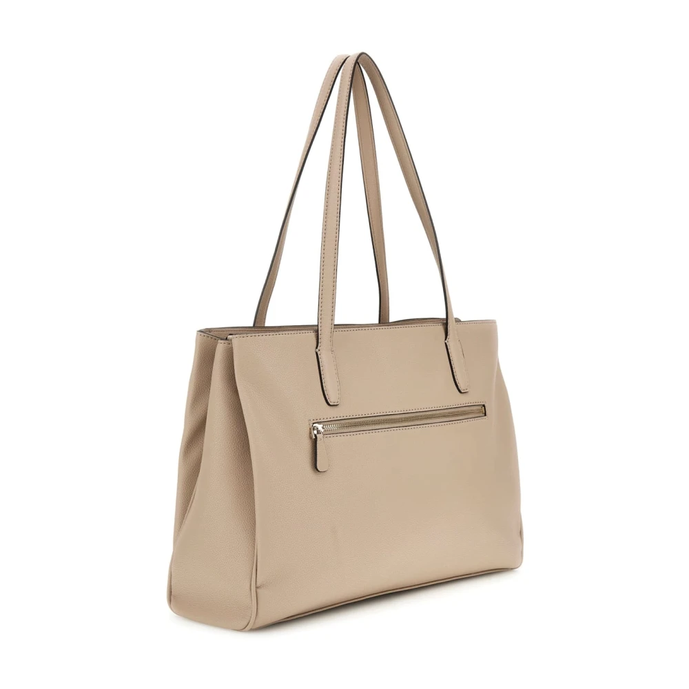 Guess Power Play Tech Tote Taupe Tas Brown Dames