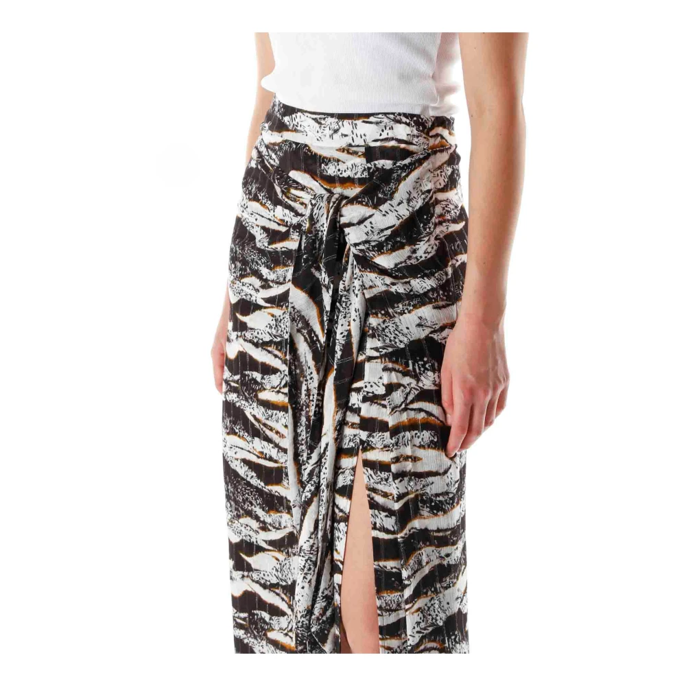 Lala Berlin Zebra Print Wrap Style Skirt Multicolor Dames