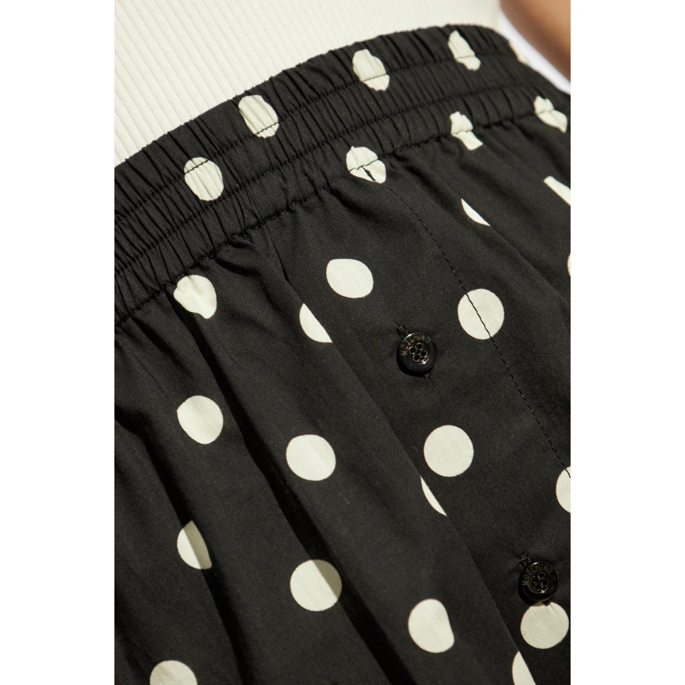 Moschino Shorts met polka dot patroon Black Dames
