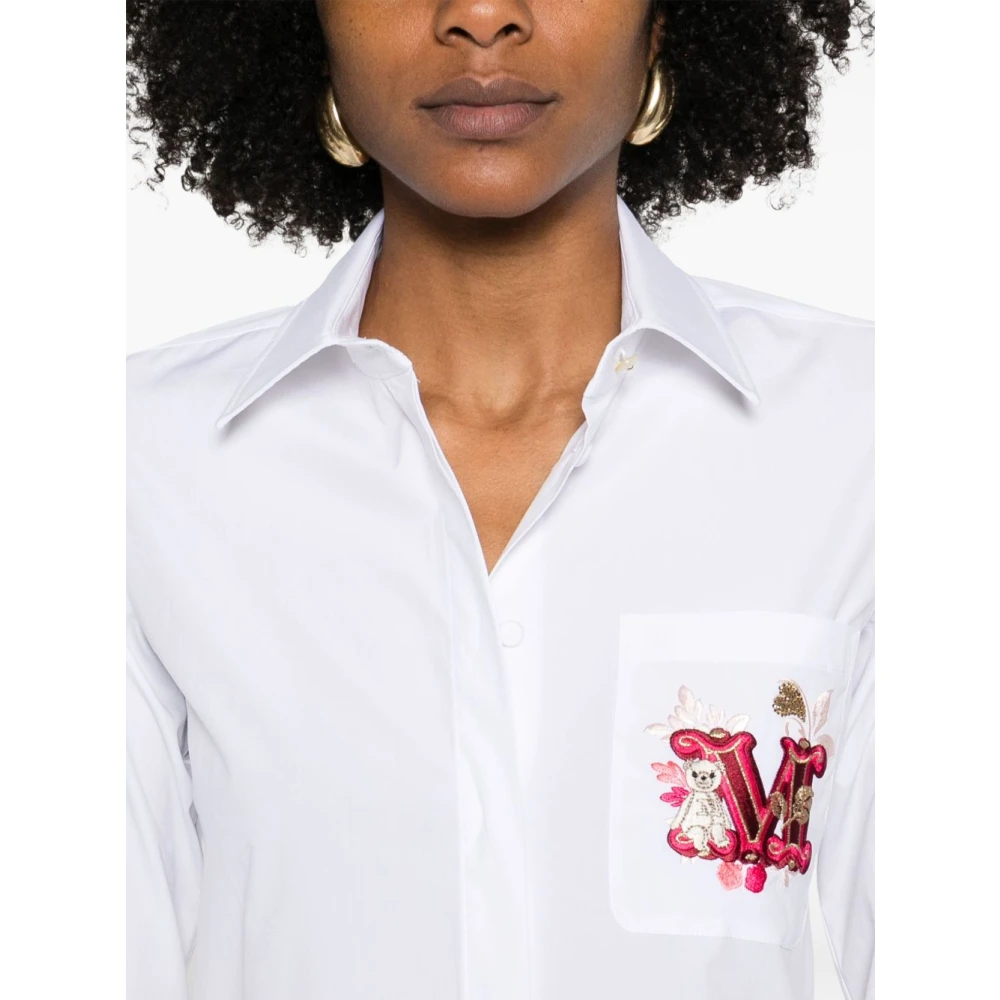 Max Mara Wit Overhemd met Borstzak White Dames