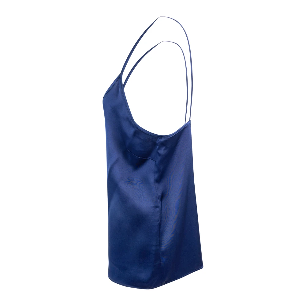 MVP wardrobe Blauwe V-hals tanktop Blue Dames