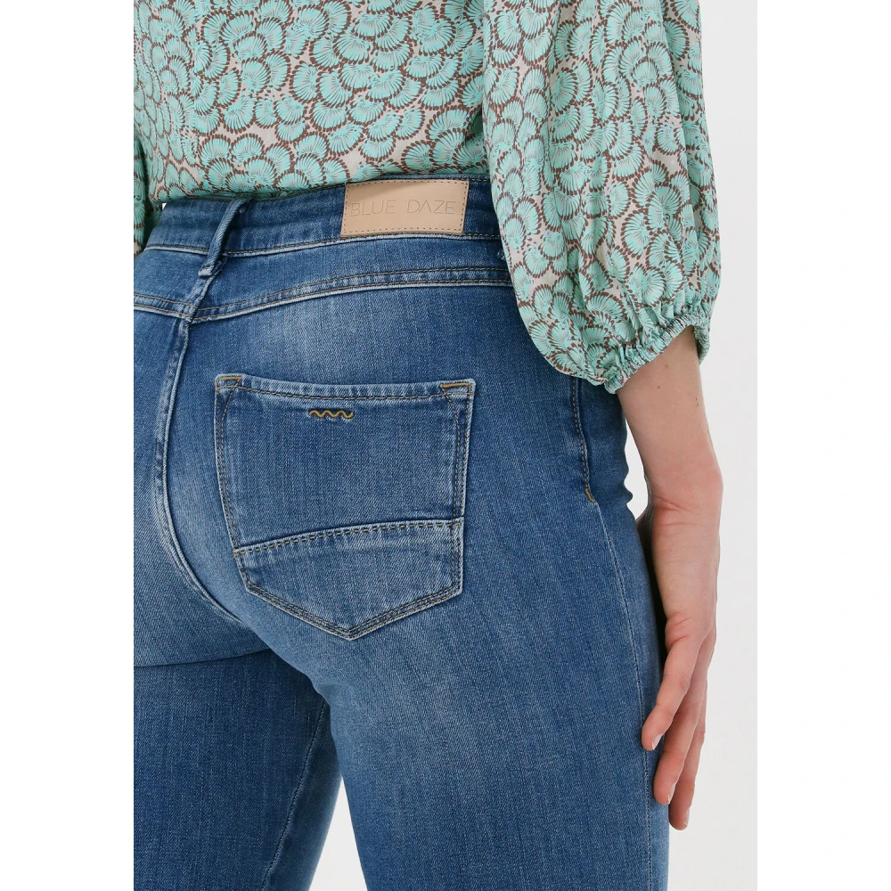Summum Woman Zachte Katoenen Skinny Jeans Blauw Blue Dames