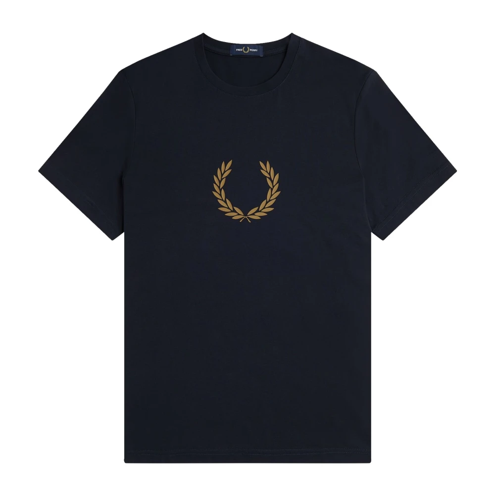 Fred Perry Laurel Wreath Grafisch T-shirt Blue Heren