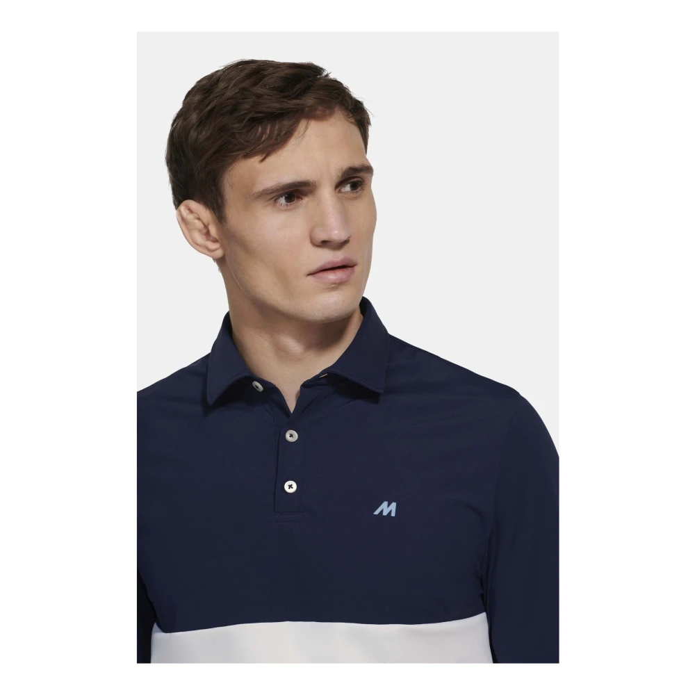 Meyer Justin Actieve Polo Shirt Blue Heren