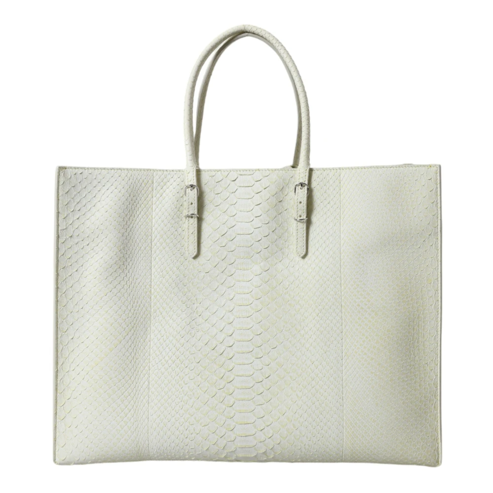Balenciaga Elegante Python Leren Tote Tas White Dames