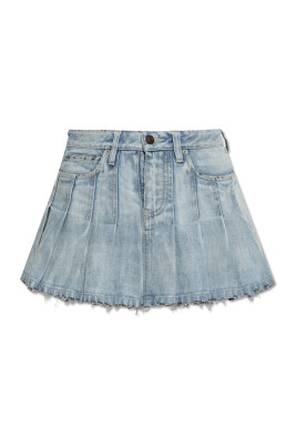 pleated-denim-skirt