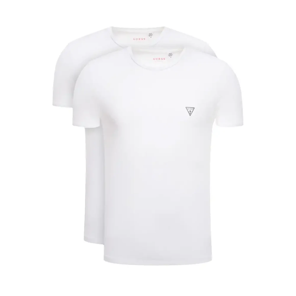 Guess Uomo Bianco T-Shirt Triangle - Immagine 2