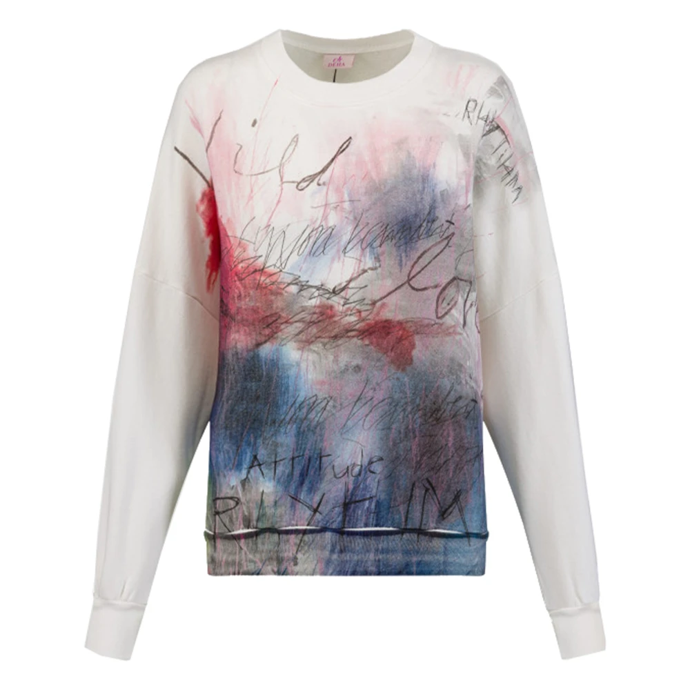 Deha Witte Felpa Sweatshirt Multicolor Dames