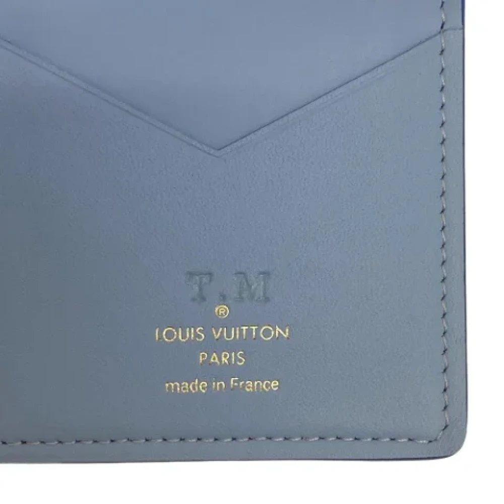 Louis Vuitton Vintage Pre-owned Leather wallets Blue Heren