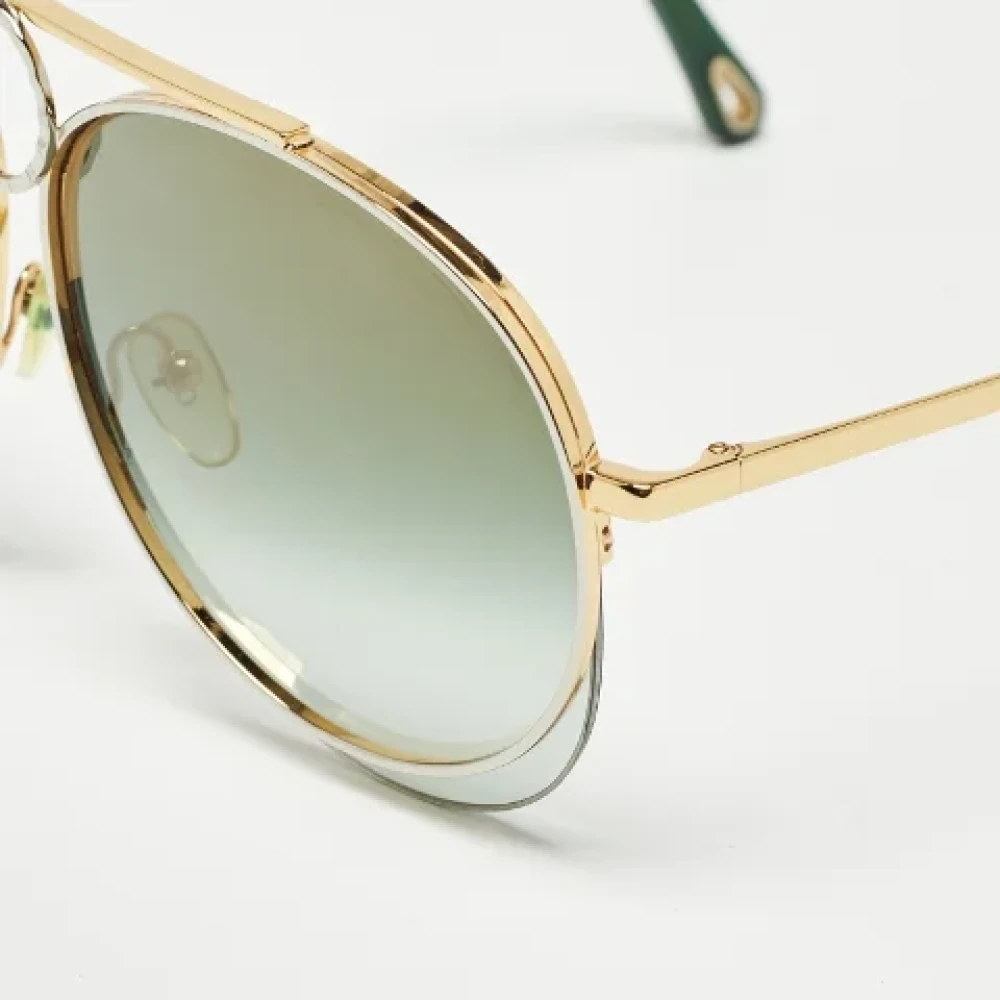 Chloé Pre-owned Metal sunglasses Green Dames