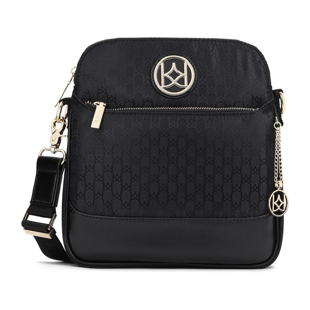 Kazar Dames zwarte messenger tas Black Dames