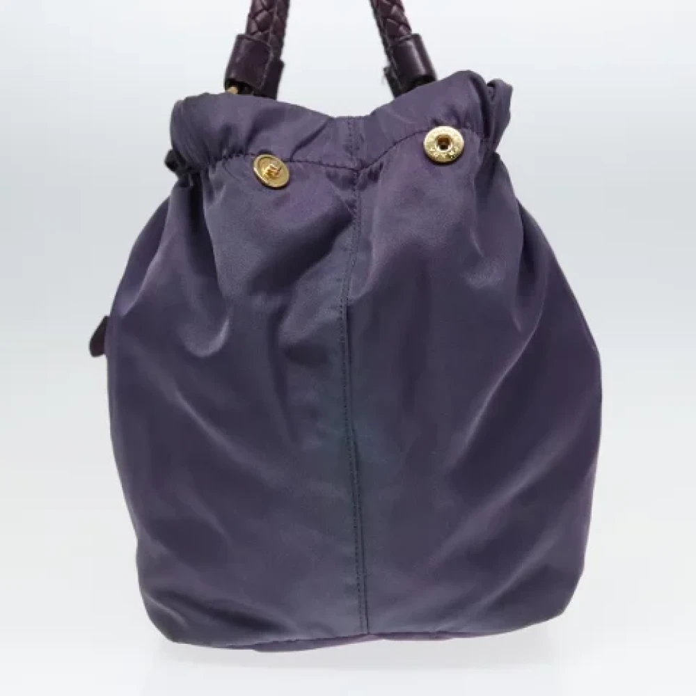 Prada Vintage Pre-owned Nylon handbags Purple Dames