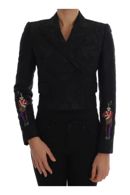 Lyxig Brokad Blazer Jacka