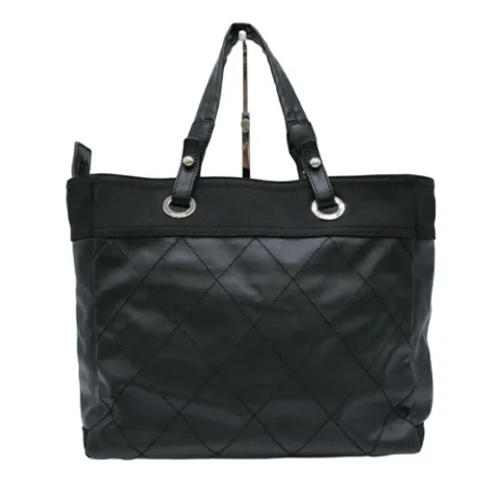Chanel Vintage Pre-owned Coated canvas chanel-bags Black Dames