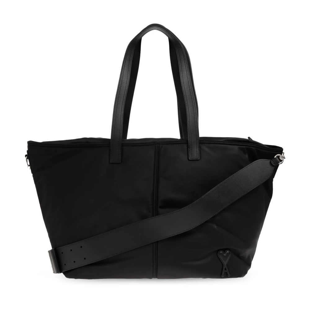 Ami Paris Unisex Nero Marcel Small Shopping Bag