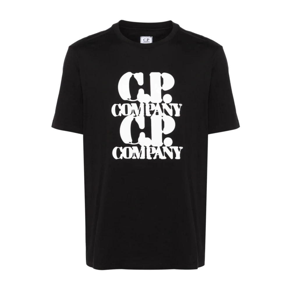 C.P. Company Katoenen T-Shirt met Grafische Print Black Heren