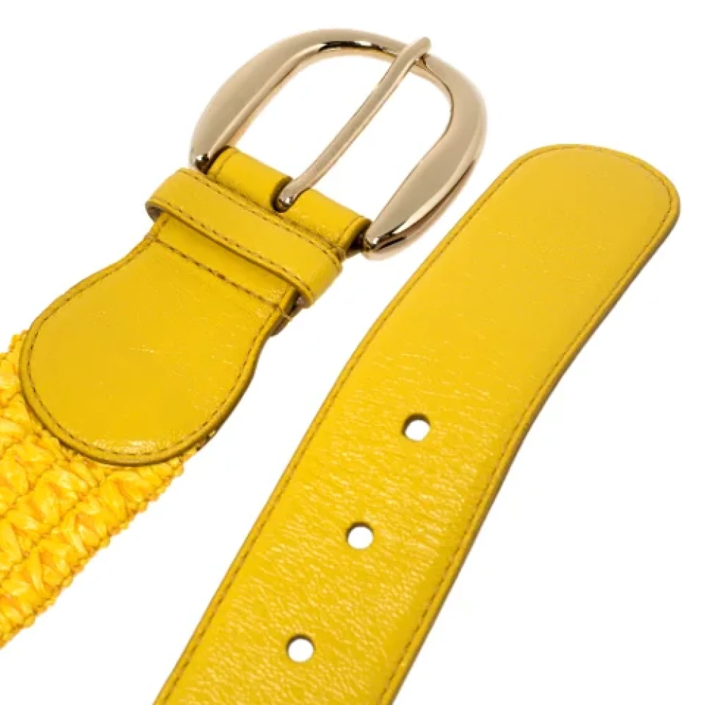 Dolce & Gabbana Pre-owned Leather belts Yellow Dames