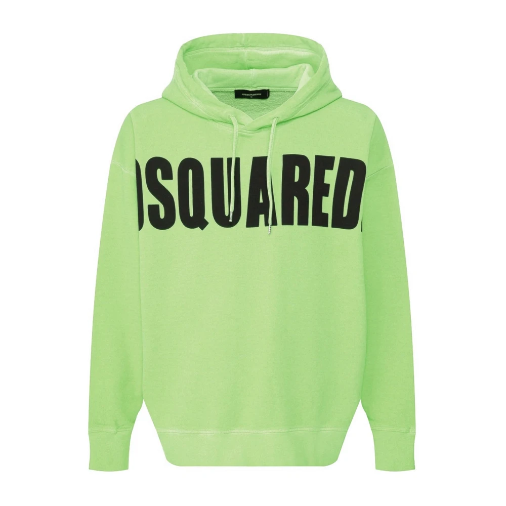 Dsquared2 Groene Katoenen Sweatshirt met Capuchon Green Heren