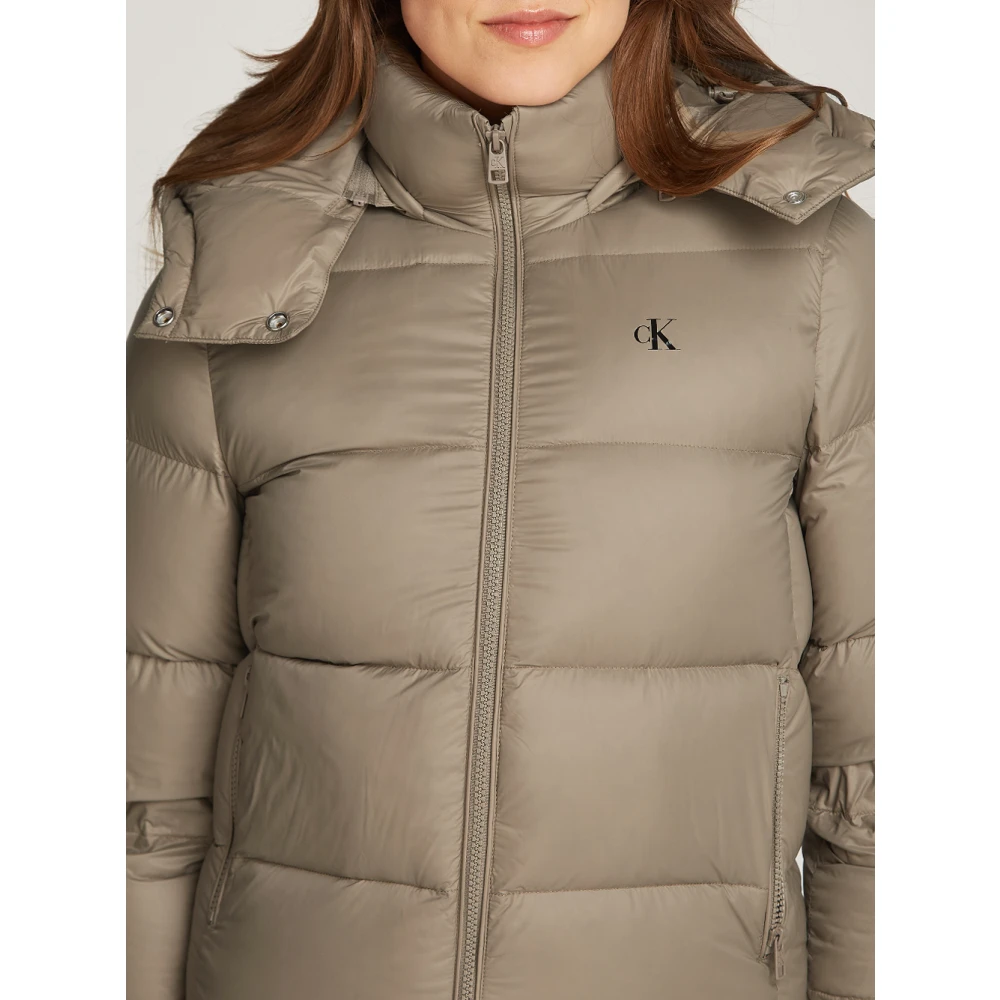 Calvin Klein Duifgrijze Jassen voor Vrouwen Beige Dames