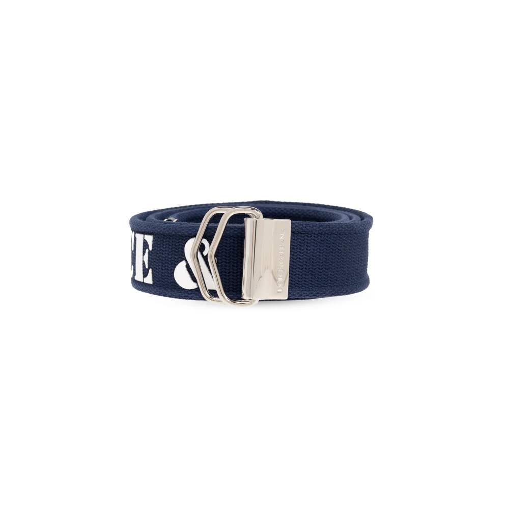Dolce & Gabbana Uomo Blu - Cintura Con Logo - Accessories - 90 Cm