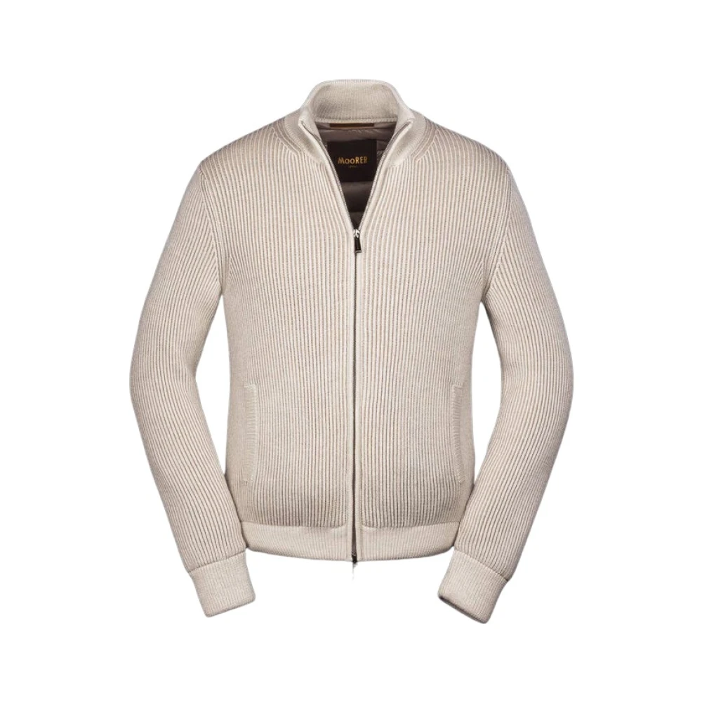 Moorer Men's Beige Winter Jackets, 2XL, Bomber