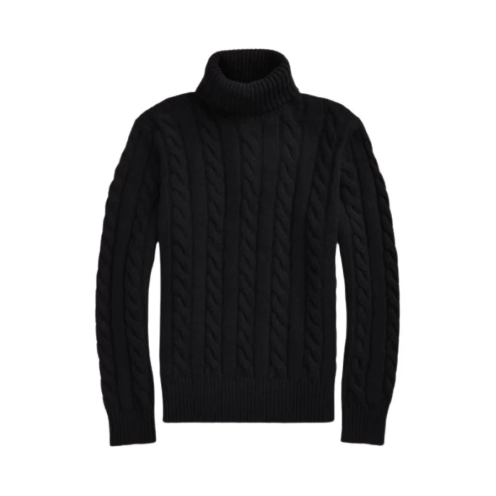 Polo Ralph Lauren Gebreide Coltrui met Twists Black Heren