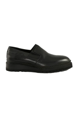 Slip-On Skor i Läder med Gummisula