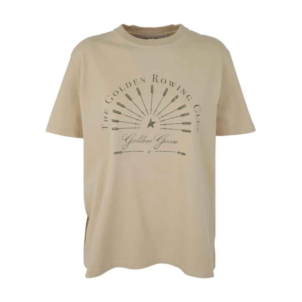 Golden Goose Rowing Club Journey T-Shirt Beige, Dam